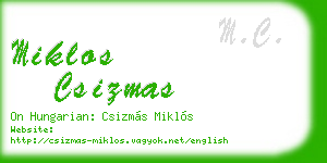 miklos csizmas business card
